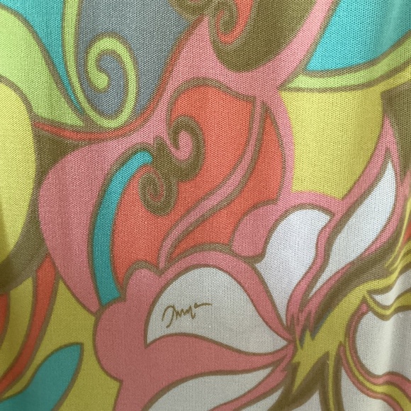 Trina Turk Silk Jersey Abstract Psychedelic Tide Pool Print Tunic Mini Dress - Picture 5 of 9